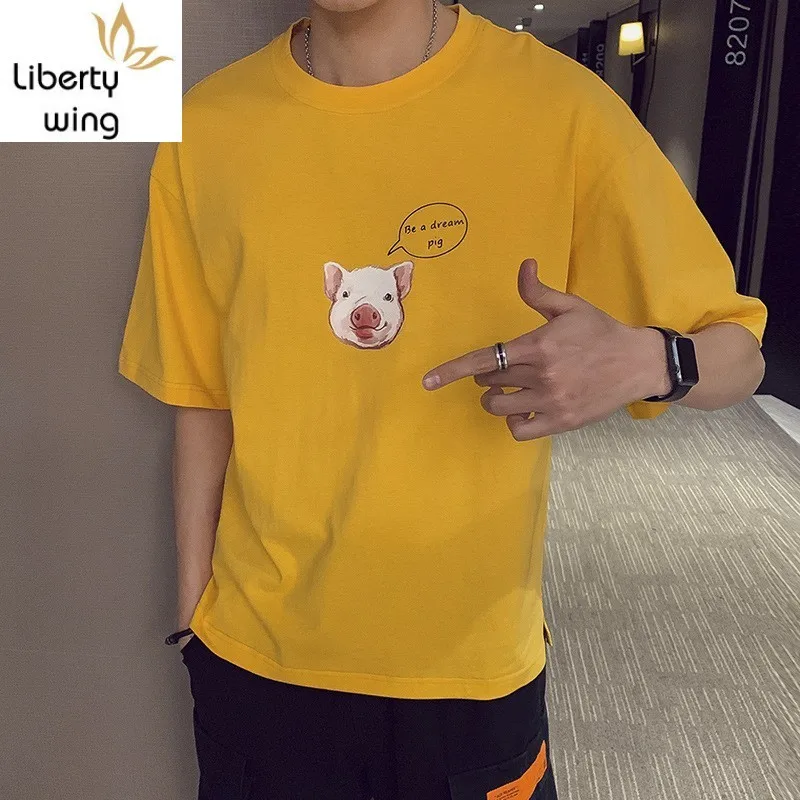 Harajuka Funny Print Half Sleeve O-Neck Mens T-Shirts Pullover Cotton Loose Casual Fit Plus Size M-3XL Male Tees Top Streetwear
Harajuka Funny Print Half Sleeve O-Neck Mens T-Shirts Pullover Cotton Loose Casual Fit Plus Size M-3XL Male Tees Top Streetwear