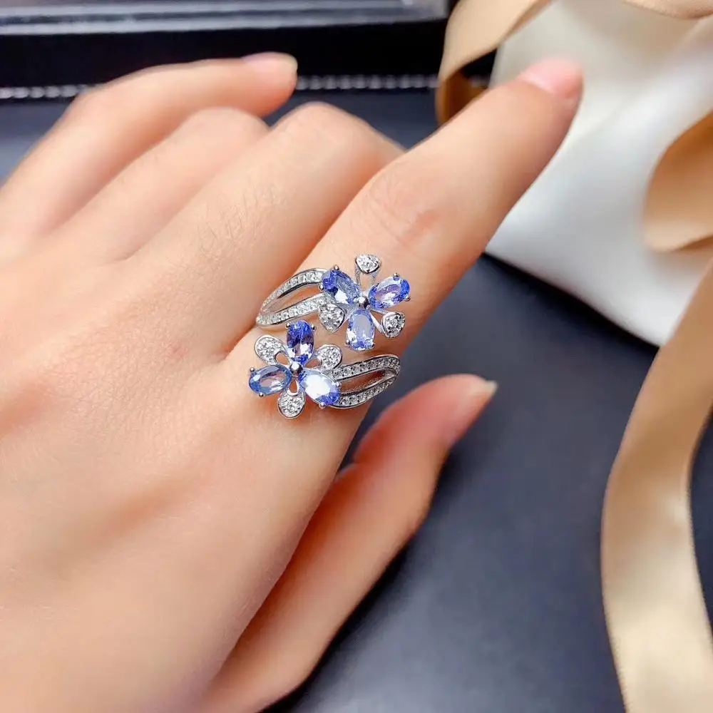 Natural Tanzanite Ring, S925 Silver White Gold Ring, Luxury Jewelry Lady Proposal Ring
Natural Tanzanite Ring, S925 Silver White Gold Ring, Luxury Jewelry Lady Proposal Ring