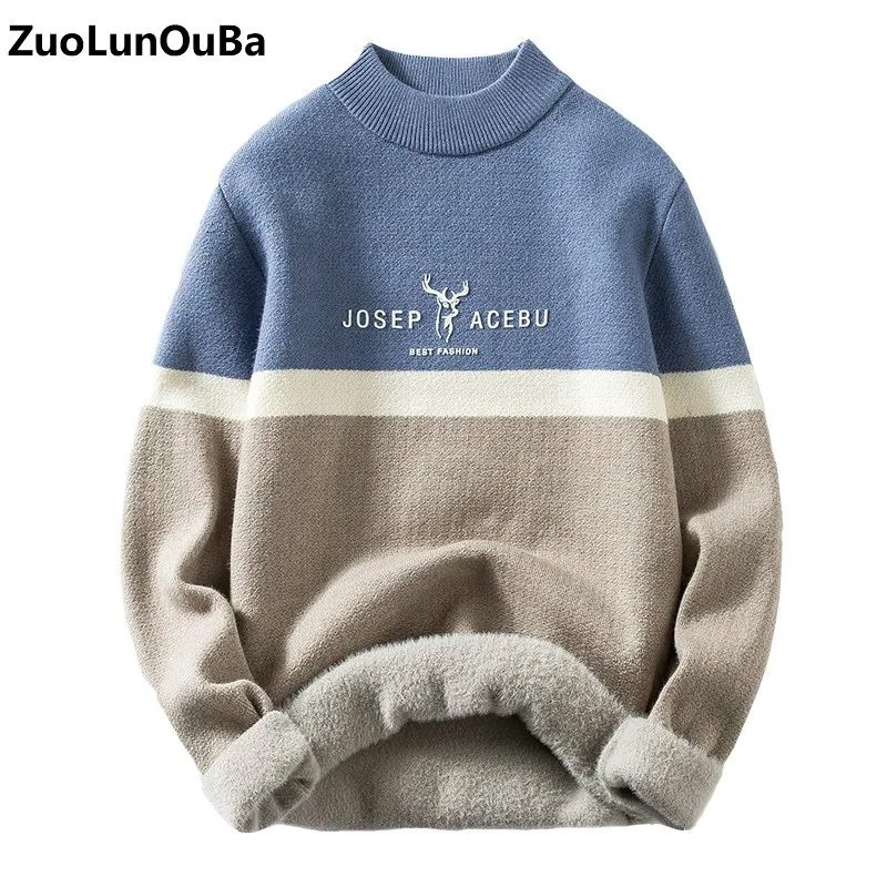 2020 Winter Half High Collar Man Pullover Plus Velvet Thickening Fashion Warm Casual All-match Letter Stitching Boys Sweatshirt
2020 Winter Half High Collar Man Pullover Plus Velvet Thickening Fashion Warm Casual All-match Letter Stitching Boys Sweatshirt