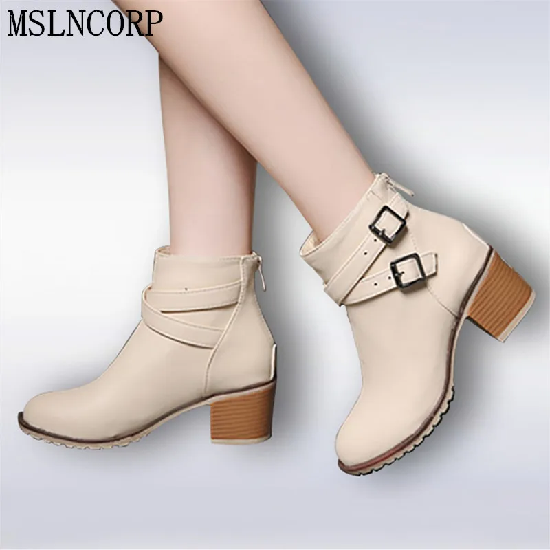 Plus Size 34-43 Autumn winter Snow boots Square high heels Shoes Casual Martin boots women Fashion zipper leather Ankle Boots
Plus Size 34-43 Autumn winter Snow boots Square high heels Shoes Casual Martin boots women Fashion zipper leather Ankle Boots
