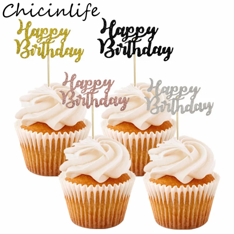 Chicinlife 10 шт. золотые топперы для кексов с днем рождения, празднование дня рождения, вечеринка для детей, для взрослых, юбилей, торты
Chicinlife 10 шт. золотые топперы для кексов с днем рождения, празднование дня рождения, вечеринка для детей, для взрослых, юбилей, торты