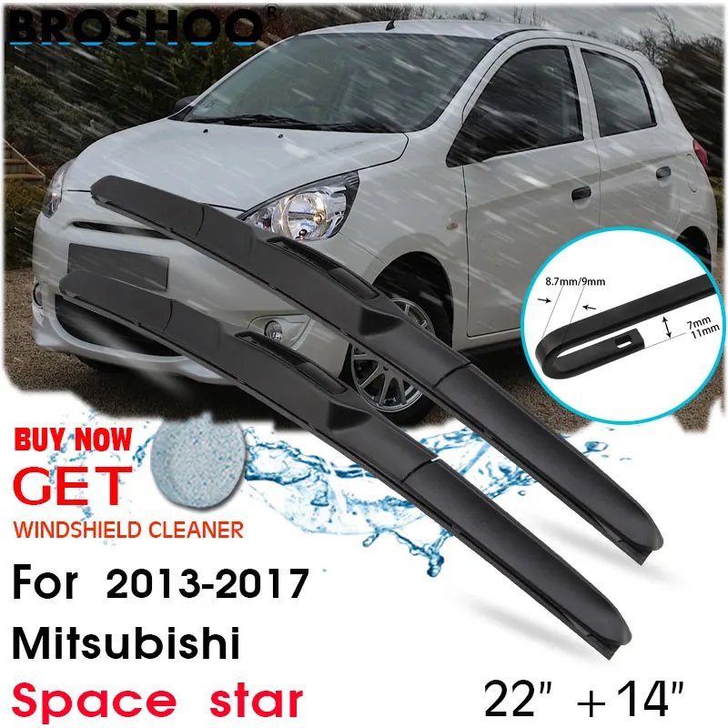 Car Wiper Blade Front Window Windscreen Windshield Wipers J hook Blades Accessories For Mitsubishi Space star 22"+14" 2013-2017
Car Wiper Blade Front Window Windscreen Windshield Wipers J hook Blades Accessories For Mitsubishi Space star 22"+14" 2013-2017