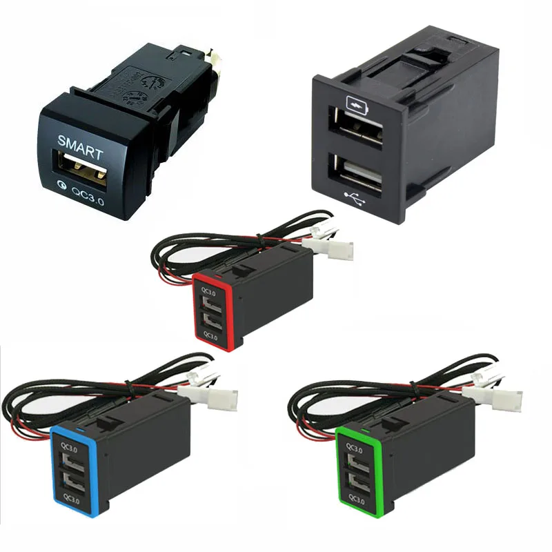 Двойное быстрое зарядное устройство 3.0, USB-выключатель питания, адаптер для зарядки телефона для Toyota rav4 2009-2021, интеллектуальная Быстрая зарядка QC 3,0
Двойное быстрое зарядное устройство 3.0, USB-выключатель питания, адаптер для зарядки телефона для Toyota rav4 2009-2021, интеллектуальная Быстрая зарядка QC 3,0