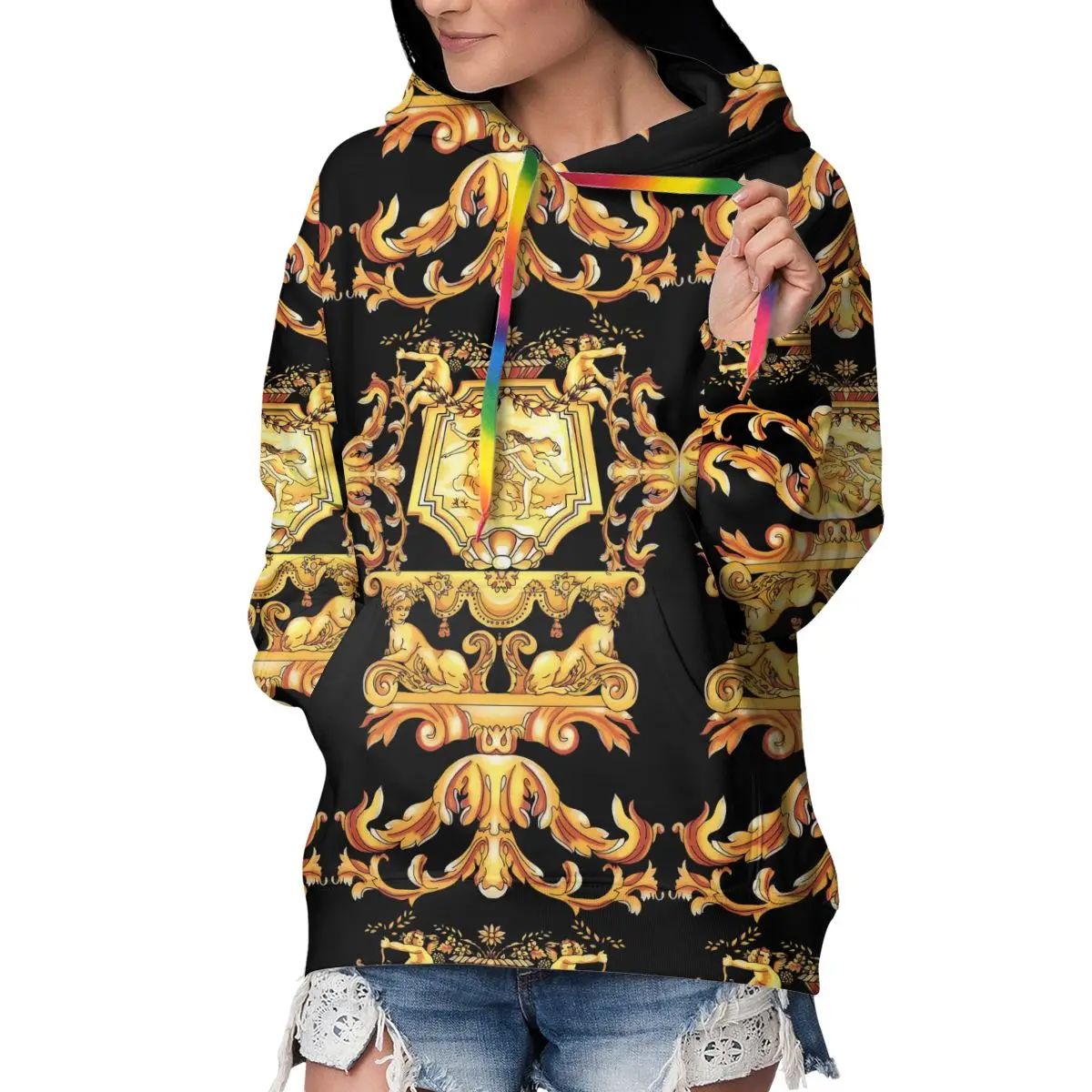 Women Hoodie Long Sleeve Sweatshirt Luxury Golden Europe Floral Autumn Thick Pullover Loose Streetwear Female Plus Size Tops
Women Hoodie Long Sleeve Sweatshirt Luxury Golden Europe Floral Autumn Thick Pullover Loose Streetwear Female Plus Size Tops