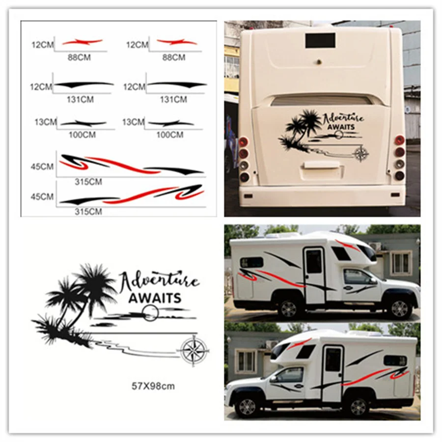 Fashion Vinyl Graphics Decals Stickers on both sides and back side Fit For Caravan Trailer Camper Van
Fashion Vinyl Graphics Decals Stickers on both sides and back side Fit For Caravan Trailer Camper Van
