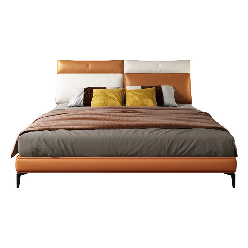Modern Italian leather bed simple Nordic small-sized master bedroom 1.8m double side light luxury leather soft bed bedroom set
Modern Italian leather bed simple Nordic small-sized master bedroom 1.8m double side light luxury leather soft bed bedroom set