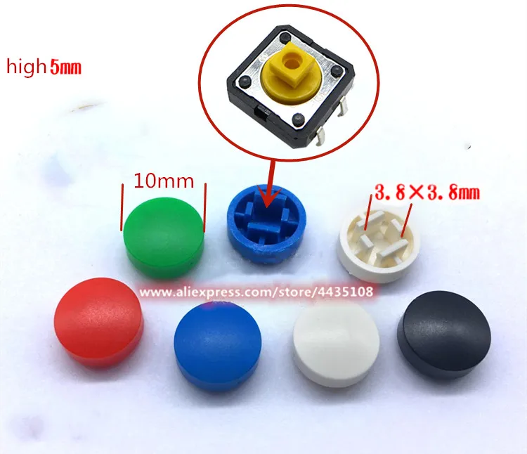 300pcs A25 White Round button Cap Light Touch Micro Switch 12X12X7.3 square head cap B3F-4055
300pcs A25 White Round button Cap Light Touch Micro Switch 12X12X7.3 square head cap B3F-4055