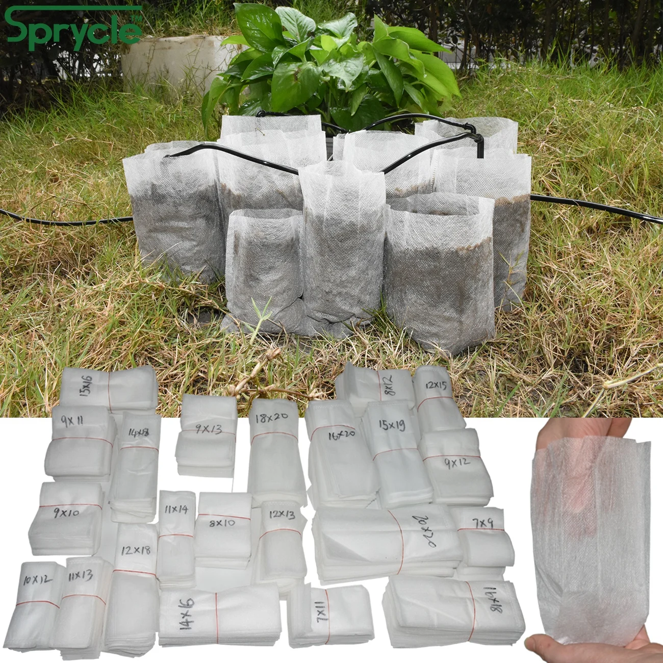 SPRYCLE 50-100PCS Grow Bags Nursery Growing Seedling Bioderadable Fabric Plant Pots Aeration Eco-Friendly Planting Bgs Farm
SPRYCLE 50-100PCS Grow Bags Nursery Growing Seedling Bioderadable Fabric Plant Pots Aeration Eco-Friendly Planting Bgs Farm