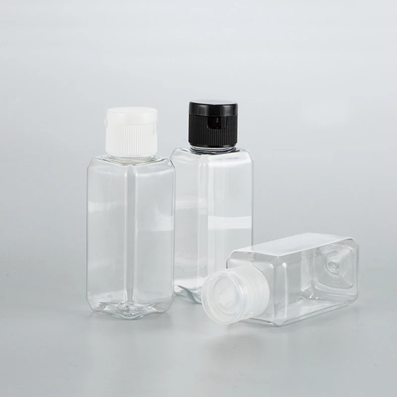50ML X 100 Portable Travel Shampoo Lotion Plastic PET Container For Liquid Soap Cosmetics Empty Square Bottles With Flip Cap
50ML X 100 Portable Travel Shampoo Lotion Plastic PET Container For Liquid Soap Cosmetics Empty Square Bottles With Flip Cap