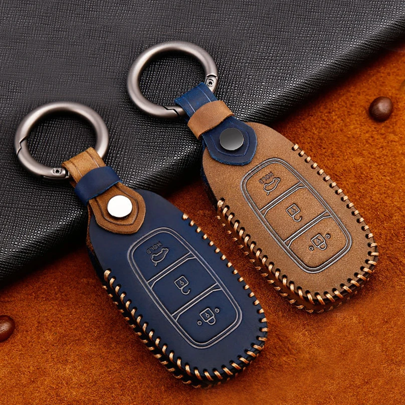 Leather Car Key Case For Hyundai Santa Fe TM 2019 I30 2018 Solaris Azera Elantra Grandeur Accent Keychain Holder Protector Cover
Leather Car Key Case For Hyundai Santa Fe TM 2019 I30 2018 Solaris Azera Elantra Grandeur Accent Keychain Holder Protector Cover