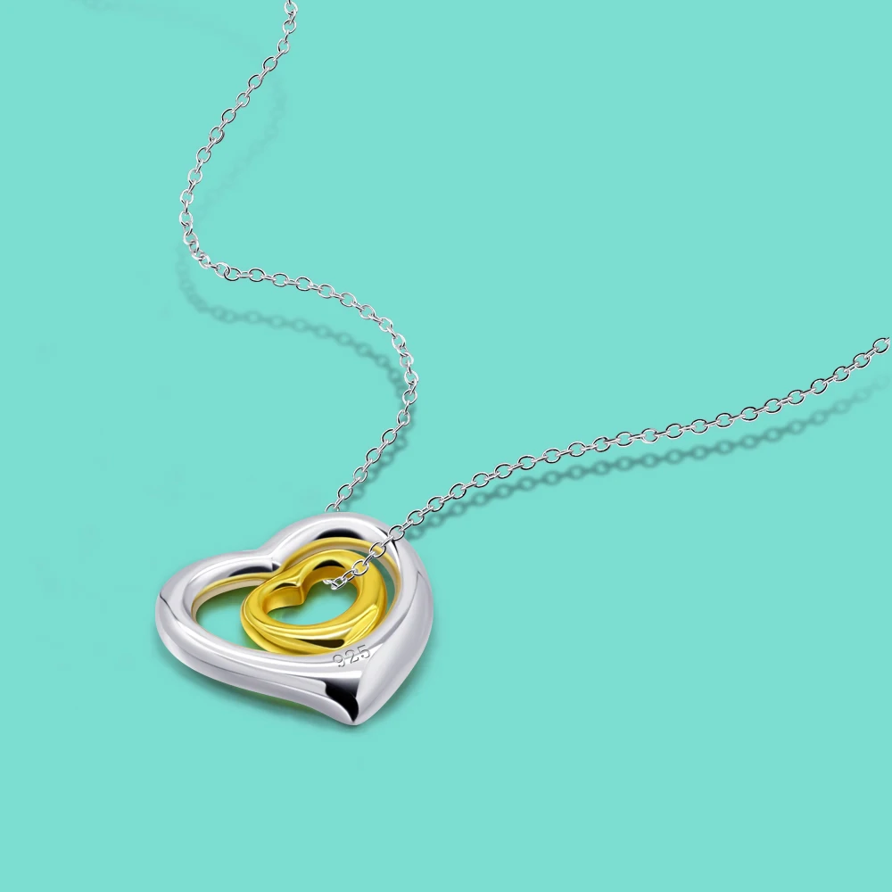 Kpop Heart Necklace 925 Sterling Silver Pendant Necklace For Women Trendy Drawstring Neck Chain Gold Heart Jewelry Gift
Kpop Heart Necklace 925 Sterling Silver Pendant Necklace For Women Trendy Drawstring Neck Chain Gold Heart Jewelry Gift