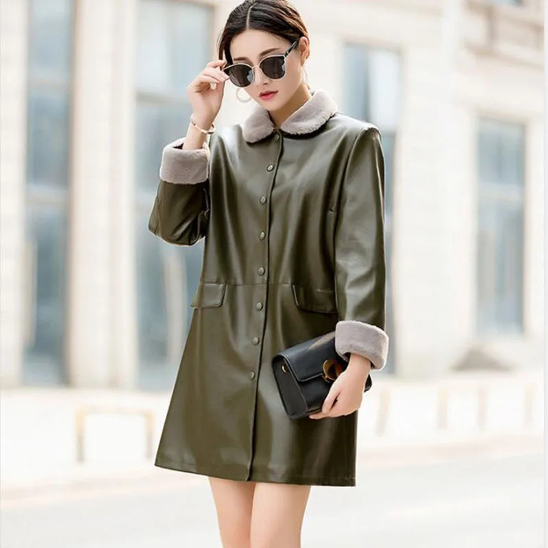 Fashion PU Leather Jackets Women's Autumn Winter Outerwear Mid-Long Casual Coat Female Elegant Leather Windbreaker Coats 5XL
Fashion PU Leather Jackets Women's Autumn Winter Outerwear Mid-Long Casual Coat Female Elegant Leather Windbreaker Coats 5XL