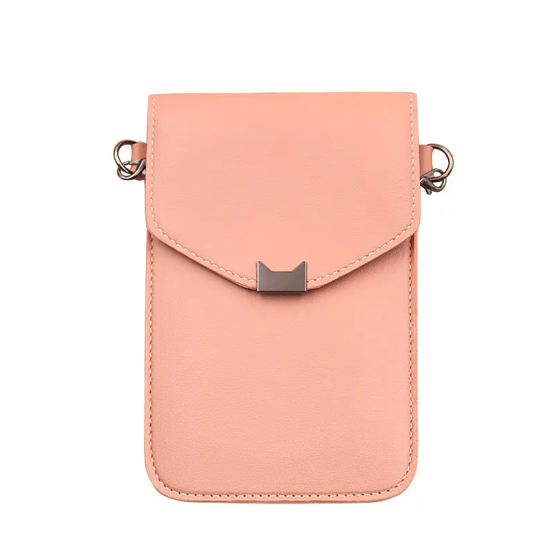 New Fashion Cat Ear Decoration Transparent Touch Screen Leisure Solid Color Messenger Women's Mobile Phone Bag
New Fashion Cat Ear Decoration Transparent Touch Screen Leisure Solid Color Messenger Women's Mobile Phone Bag