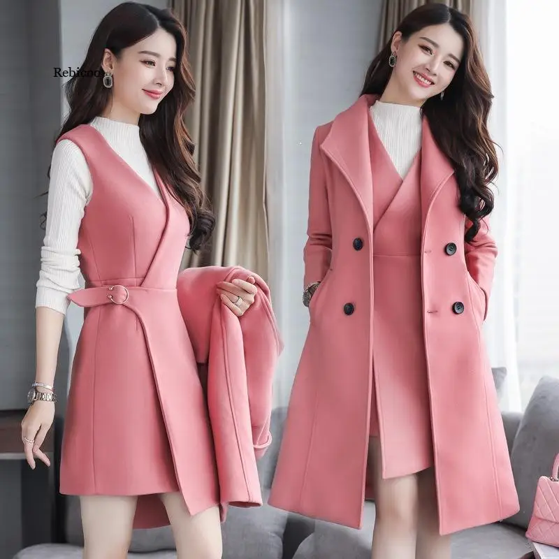 Female Autumn and Winter Fashion Two-Piece Suit New Temperament Fashionable Woolen Suit Skirt Autumn and Winter Tide
Female Autumn and Winter Fashion Two-Piece Suit New Temperament Fashionable Woolen Suit Skirt Autumn and Winter Tide