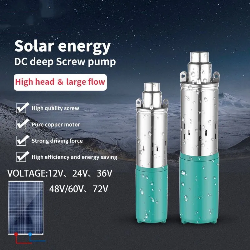12V24V1.5m/h DC screw deep well pump Solar water pump Small battery pump for watering and irrigation
12V24V1.5m/h DC screw deep well pump Solar water pump Small battery pump for watering and irrigation
