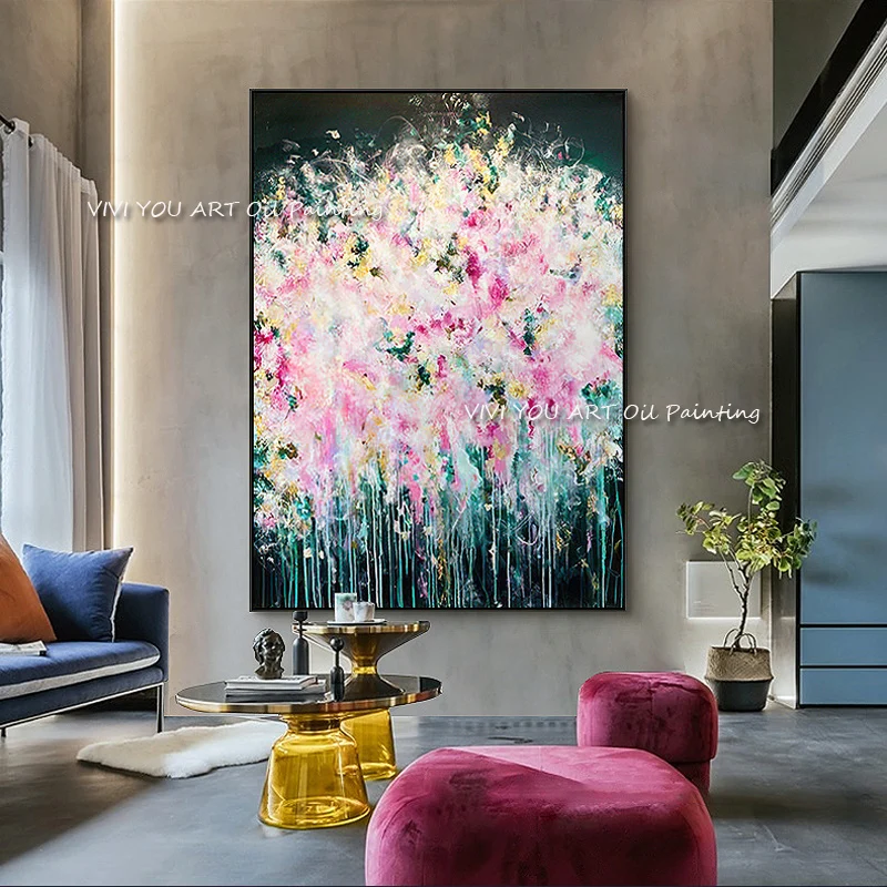 The Hand-painted Pink Flower Spring Best Gift Oil Painting On Canvas Decoration Accessories Wall Art Picture for Office Decor
The Hand-painted Pink Flower Spring Best Gift Oil Painting On Canvas Decoration Accessories Wall Art Picture for Office Decor
