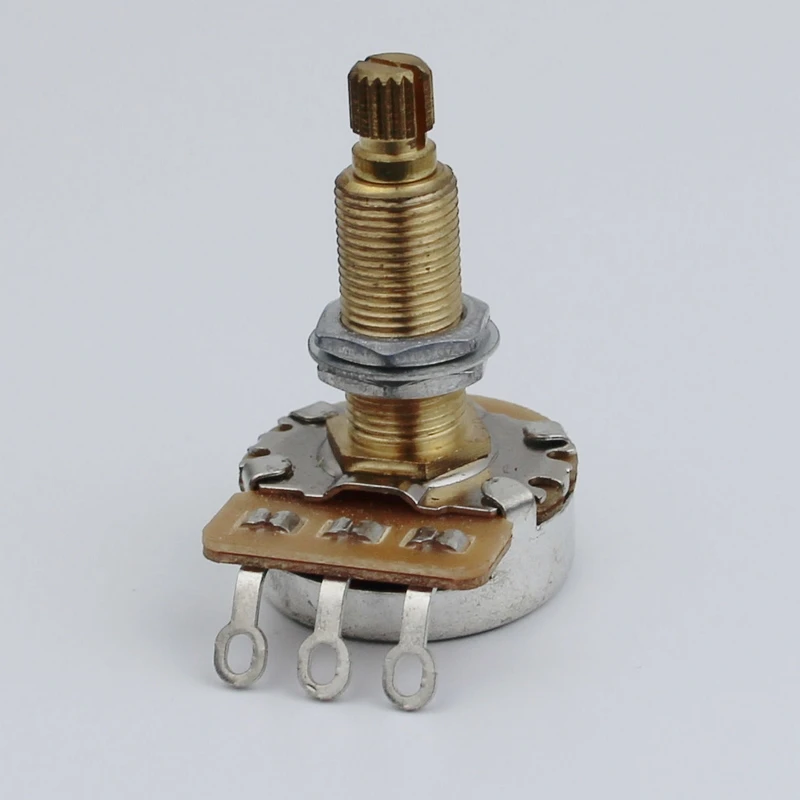 1Pcs GUYKER Guitar Series A500K Brass Long Shaft Audio Potentiometers/Pots For Bass
1Pcs GUYKER Guitar Series A500K Brass Long Shaft Audio Potentiometers/Pots For Bass