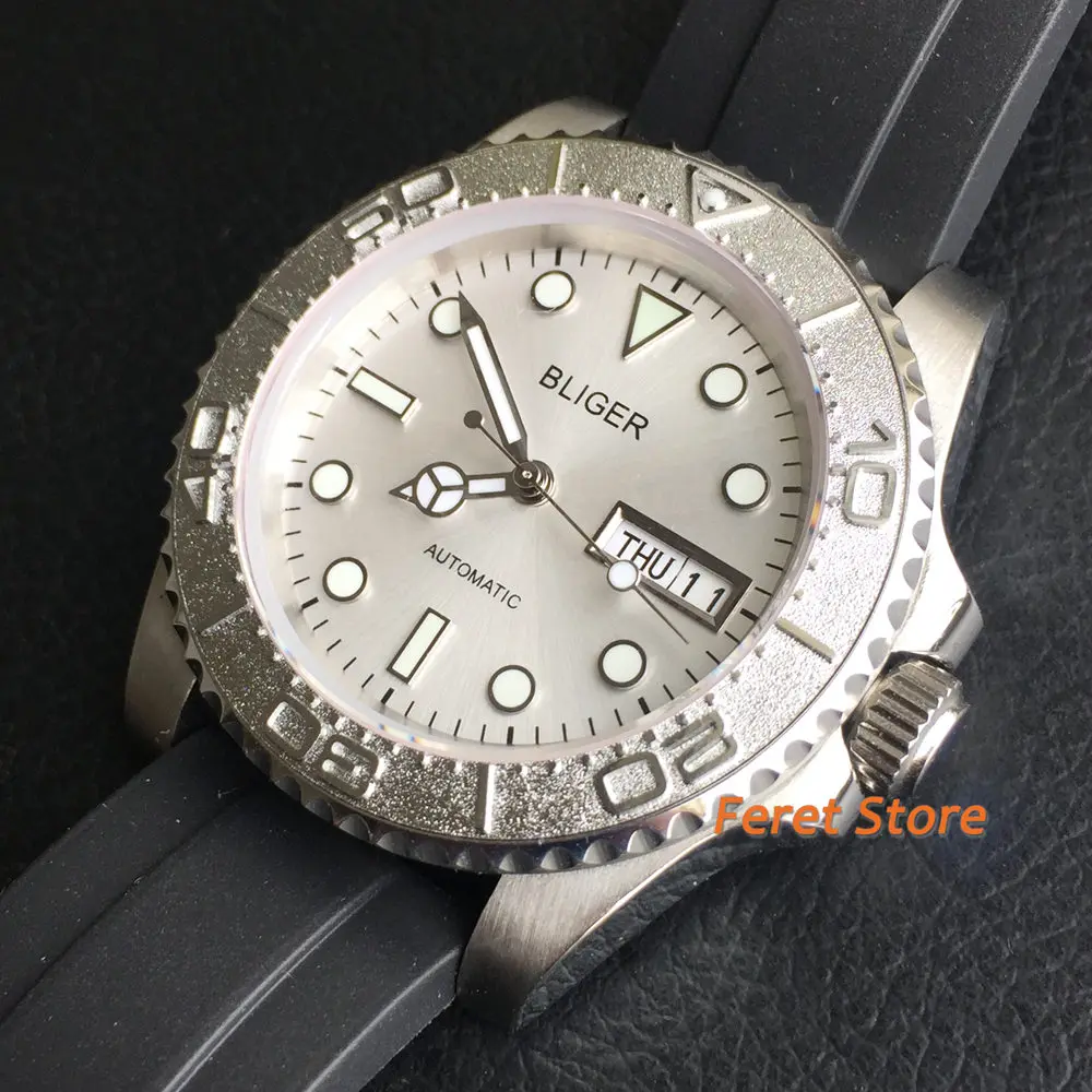 Bliger 40mm Top Luxury Mechanical Watch Sapphire Glass Ceramic Bezel White Dial Luminous NH36 Movement Men's Automatic Watch
Bliger 40mm Top Luxury Mechanical Watch Sapphire Glass Ceramic Bezel White Dial Luminous NH36 Movement Men's Automatic Watch