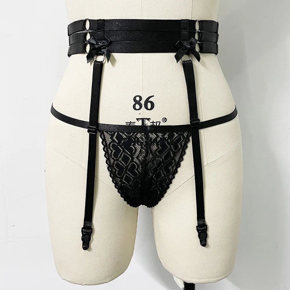 Black Bow Harness Garter Belt Elastic Lace Pantie G-String Sexy Lingerie Hollow Body Cage Goth Rave Bondage Body Harness Garters
Black Bow Harness Garter Belt Elastic Lace Pantie G-String Sexy Lingerie Hollow Body Cage Goth Rave Bondage Body Harness Garters
