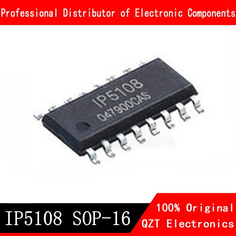 10pcs/lot IP5108 IP 5108 SOP-16 Mobile power chip 2.5A charging 2A discharge new original In Stock
10pcs/lot IP5108 IP 5108 SOP-16 Mobile power chip 2.5A charging 2A discharge new original In Stock