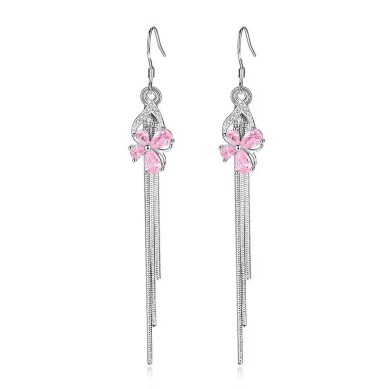 Exquisite Crystal Butterfly Earrings For Women Jewelry Charm 925 Silver Earring Female Tassel Accessories Girl Purple Earrings
Exquisite Crystal Butterfly Earrings For Women Jewelry Charm 925 Silver Earring Female Tassel Accessories Girl Purple Earrings