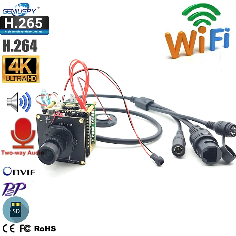 IMX415 4K WIFI IP Camera 8MP Starlight IP Camera Module Two Way Audio H.265 IR-Cut 4MM 6K Lens CCTV Video Surveillance Cam
IMX415 4K WIFI IP Camera 8MP Starlight IP Camera Module Two Way Audio H.265 IR-Cut 4MM 6K Lens CCTV Video Surveillance Cam