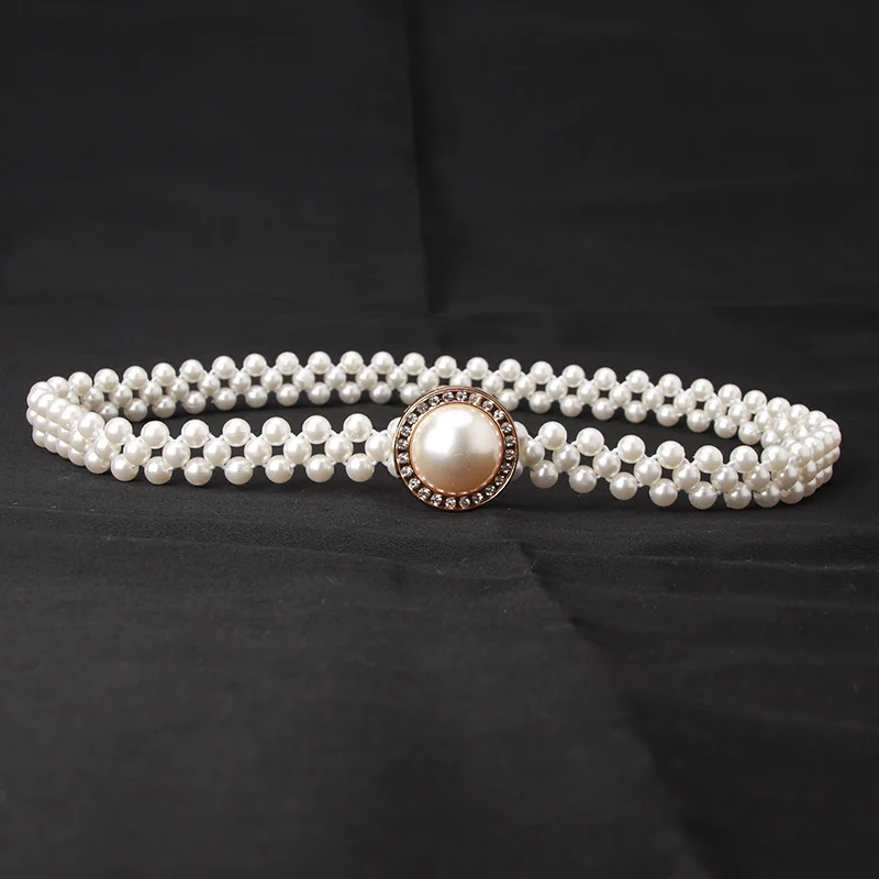 Women's Imitation Pearl Belt Waist Chain Rhinestone Pearl Pin Buckle Decorative Belts Fashion Sweet Dress Waistband High Quality
Women's Imitation Pearl Belt Waist Chain Rhinestone Pearl Pin Buckle Decorative Belts Fashion Sweet Dress Waistband High Quality