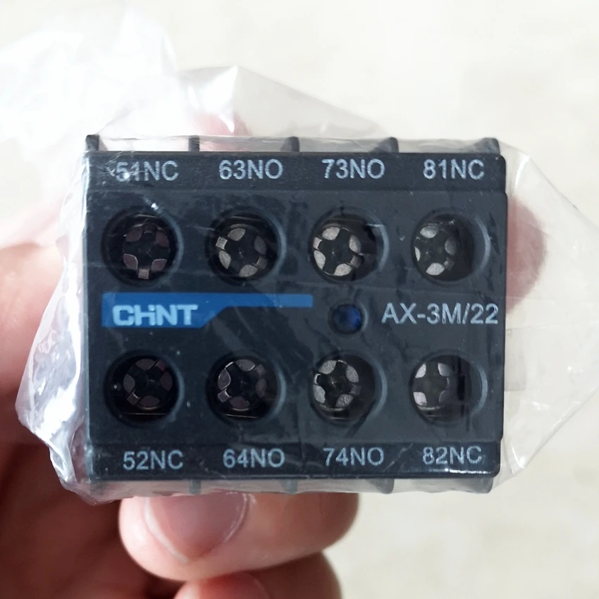 Auxiliary Contact Block AX-3M/22 AX-3M/11 AX-3M/31 for Contactor NXC-06M 09M 12M
Auxiliary Contact Block AX-3M/22 AX-3M/11 AX-3M/31 for Contactor NXC-06M 09M 12M