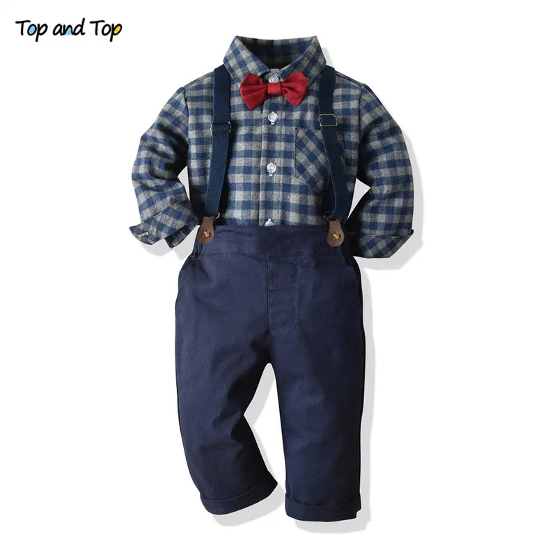 Top and Top Autumn&Winter Infant Boys Clothing Sets Long Sleeve Plaid Bowtie Shirt+Suspender Pants Toddlers Casual Outfits Bebes
Top and Top Autumn&Winter Infant Boys Clothing Sets Long Sleeve Plaid Bowtie Shirt+Suspender Pants Toddlers Casual Outfits Bebes