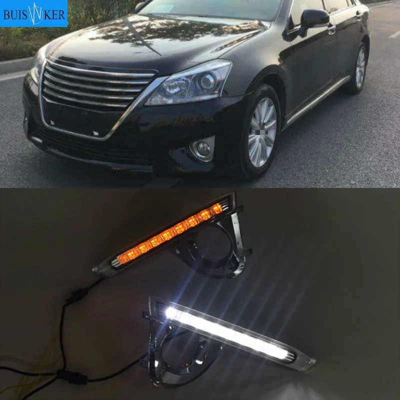 12V LED Daytime Running Lights DRL Turn signal yellow flashing for TOYOTA CROWN 2013-2015
12V LED Daytime Running Lights DRL Turn signal yellow flashing for TOYOTA CROWN 2013-2015