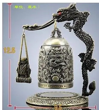 free shipping Exquisite Tibet BRASS Carved Dragon&buddha Bell Garden Decoration 100% real Tibetan Silver Brass
free shipping Exquisite Tibet BRASS Carved Dragon&buddha Bell Garden Decoration 100% real Tibetan Silver Brass