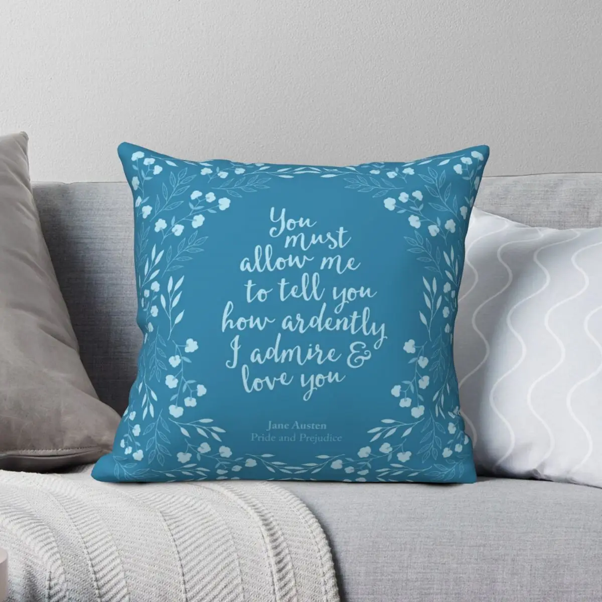 Jane Austen Pride And Prejudice Floral Love Quote Square Pillowcase Polyester Linen Velvet Zip Decor Pillow Case Home Cushion
Jane Austen Pride And Prejudice Floral Love Quote Square Pillowcase Polyester Linen Velvet Zip Decor Pillow Case Home Cushion
