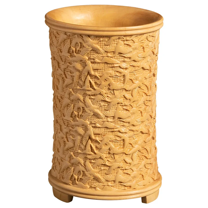Thousand Crane Boxwood Pen Holder, Exquisite Wood Carving, Home and Office Desks
Thousand Crane Boxwood Pen Holder, Exquisite Wood Carving, Home and Office Desks