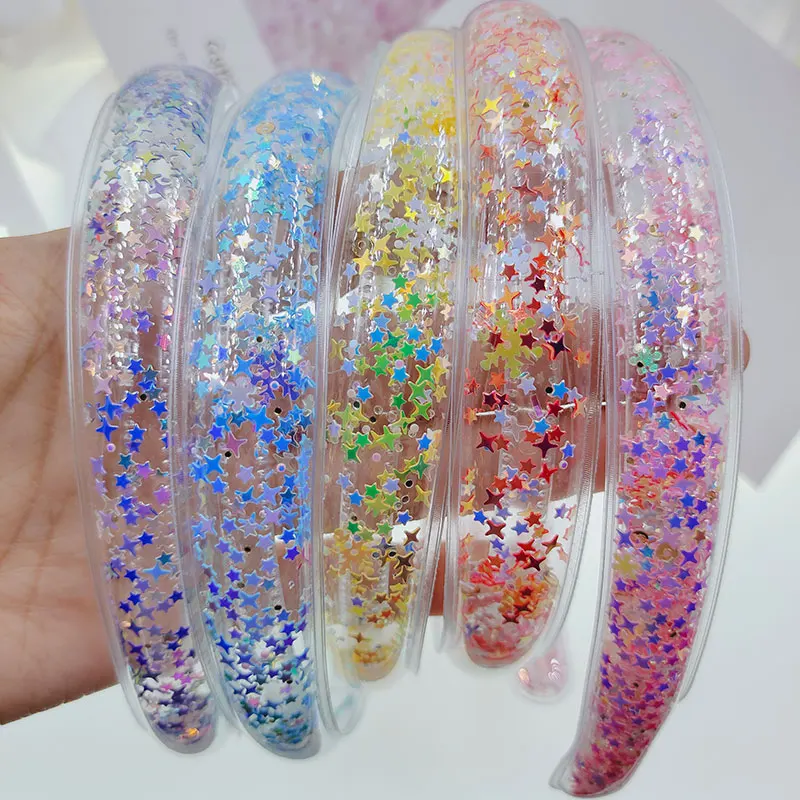 2pcs Girls Hairbands Children Sequins Headbands Kids New clear PVC with glitter star Hair Bands Hair Accessories
2pcs Girls Hairbands Children Sequins Headbands Kids New clear PVC with glitter star Hair Bands Hair Accessories