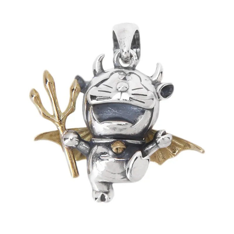 BOCAI New 100% S925 Sterling Silver Jewelry Jingle Cat Big Devil Pendant Trendy Street Hip-Hop Men And Women pendant
BOCAI New 100% S925 Sterling Silver Jewelry Jingle Cat Big Devil Pendant Trendy Street Hip-Hop Men And Women pendant