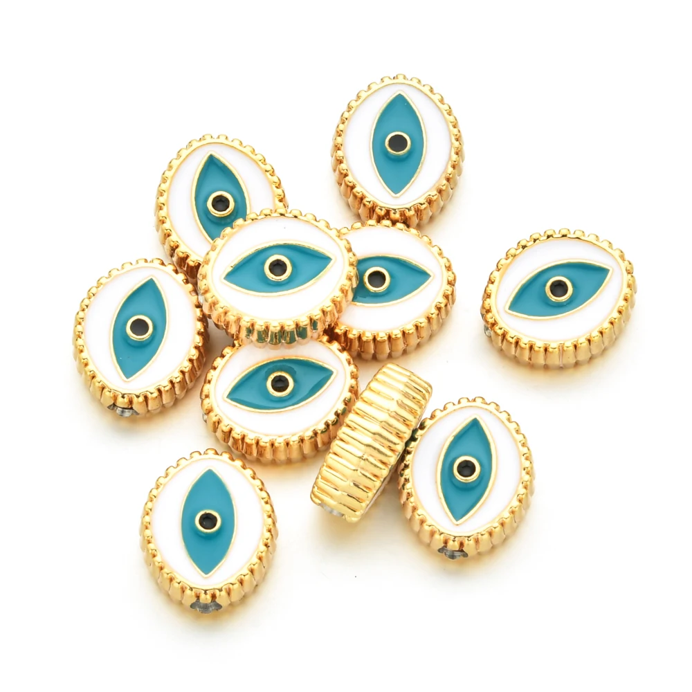 10pcs/lots Enamel Eye Turkish Evil Eye Jewelry Beads Necklace Pendant Earring Charms Lucky Cute Eye Bracelet Pendant Making
10pcs/lots Enamel Eye Turkish Evil Eye Jewelry Beads Necklace Pendant Earring Charms Lucky Cute Eye Bracelet Pendant Making
