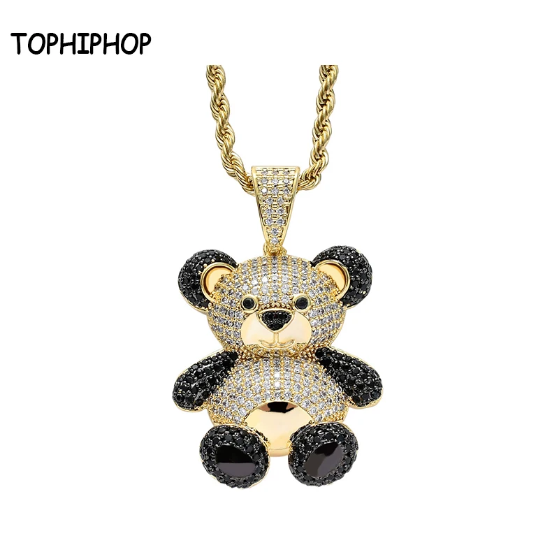 TOPHIPHOP Hip Hop Animal Panda Pendant Necklace Sparkling Zircon Hiphop Men's Wear Women's Jewelry
TOPHIPHOP Hip Hop Animal Panda Pendant Necklace Sparkling Zircon Hiphop Men's Wear Women's Jewelry