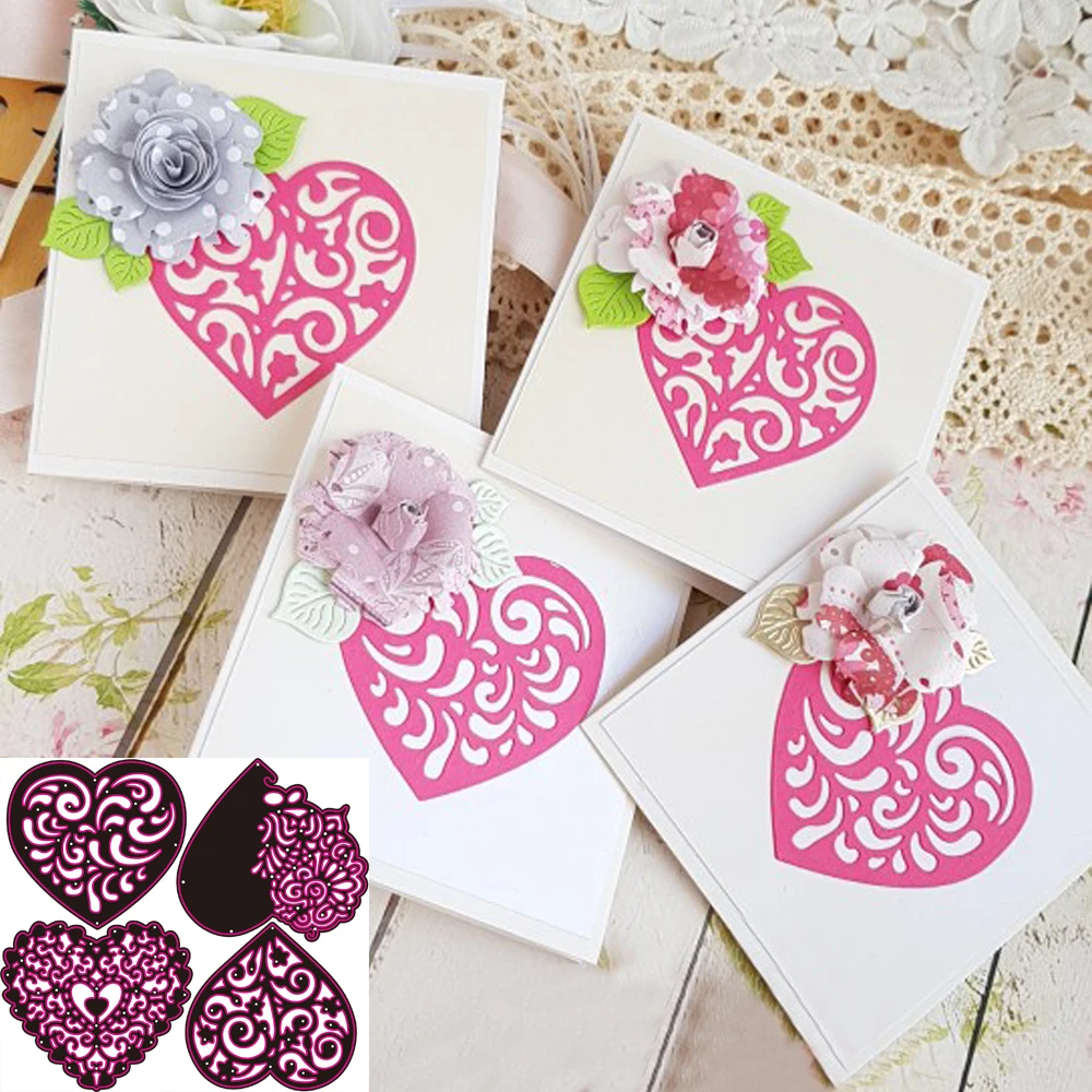 4pcs-set Lace Love Metal Cutting Dies Stencils For DIY Scrapbooking Decorative Embossing Handcraft Die Cutting Template
4pcs-set Lace Love Metal Cutting Dies Stencils For DIY Scrapbooking Decorative Embossing Handcraft Die Cutting Template
