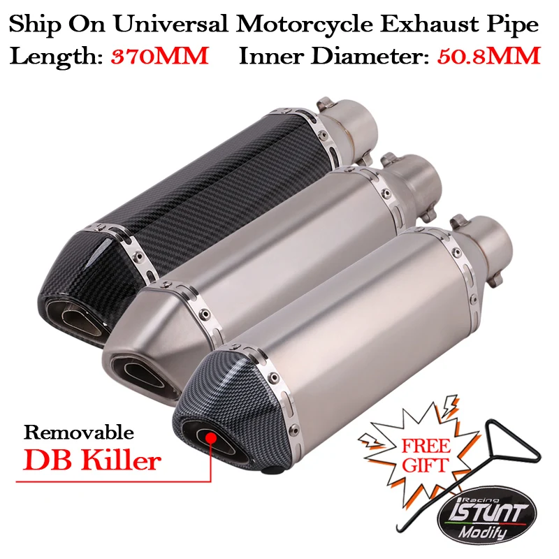 370MM Ship On Motorcycle Exhaust Modified Universal Moto Escape DB Killer Muffler For Sports Scooter ATV R3 R25 Z250 Z650 RC390
370MM Ship On Motorcycle Exhaust Modified Universal Moto Escape DB Killer Muffler For Sports Scooter ATV R3 R25 Z250 Z650 RC390