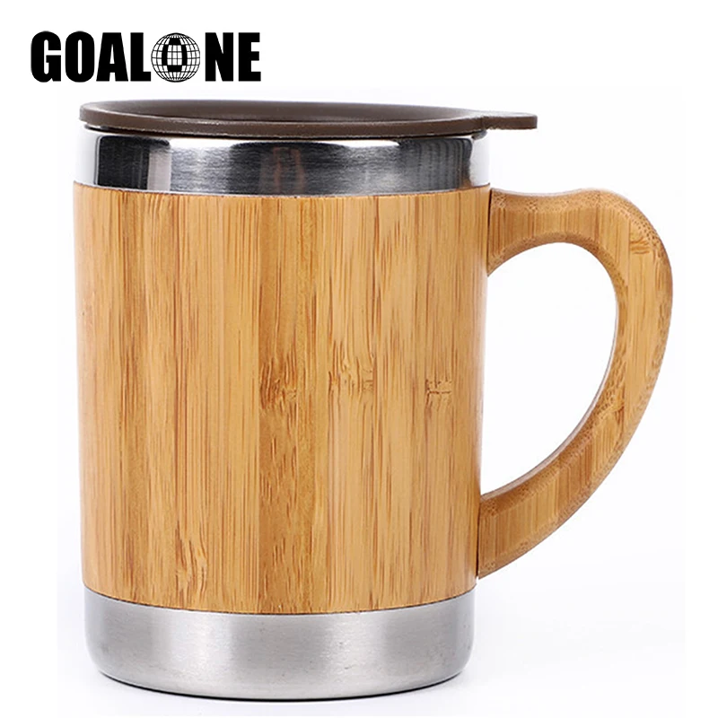 GOALONE 12OZ Stainless Steel Coffee Mug Bamboo Shell Coffee Tumbler with Lid and Handle Eco-friendly Great for Hot Coffee Milk
GOALONE 12OZ Stainless Steel Coffee Mug Bamboo Shell Coffee Tumbler with Lid and Handle Eco-friendly Great for Hot Coffee Milk