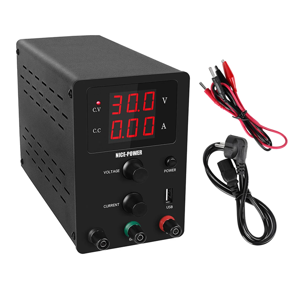 Black USB DC Switching Lab Power Supply Adjustable Laboratory 30V 10A 60V 5A Voltage Regulator Stabilizer Bench Source Digitals
Black USB DC Switching Lab Power Supply Adjustable Laboratory 30V 10A 60V 5A Voltage Regulator Stabilizer Bench Source Digitals