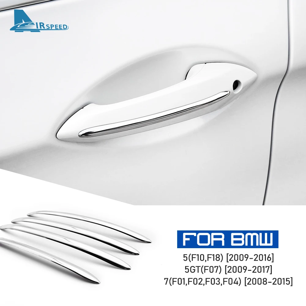KUNGKIC Car styling Car Door Handle Cover Silver Mouldings Trim Handle Strip Decoration for BMW F18 F10 F07 F01 F02 F03 F04
KUNGKIC Car styling Car Door Handle Cover Silver Mouldings Trim Handle Strip Decoration for BMW F18 F10 F07 F01 F02 F03 F04