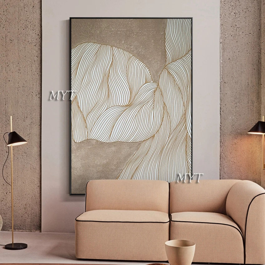 Acrylic Golden Lines Abstract Oil Painting, Unframed Paintings, Canvas Wall Art, Picture for Hotel Decor, Home Decoration
Acrylic Golden Lines Abstract Oil Painting, Unframed Paintings, Canvas Wall Art, Picture for Hotel Decor, Home Decoration