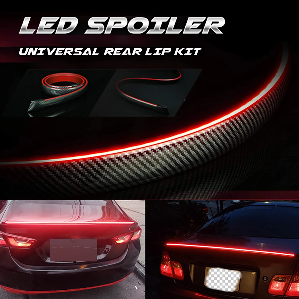 Universal Black Carbon Fiber Multifunction Trunk Spoilers LED Light Strip Car Exterior Rear Spoiler Turn Signal Brake Lamp
Universal Black Carbon Fiber Multifunction Trunk Spoilers LED Light Strip Car Exterior Rear Spoiler Turn Signal Brake Lamp