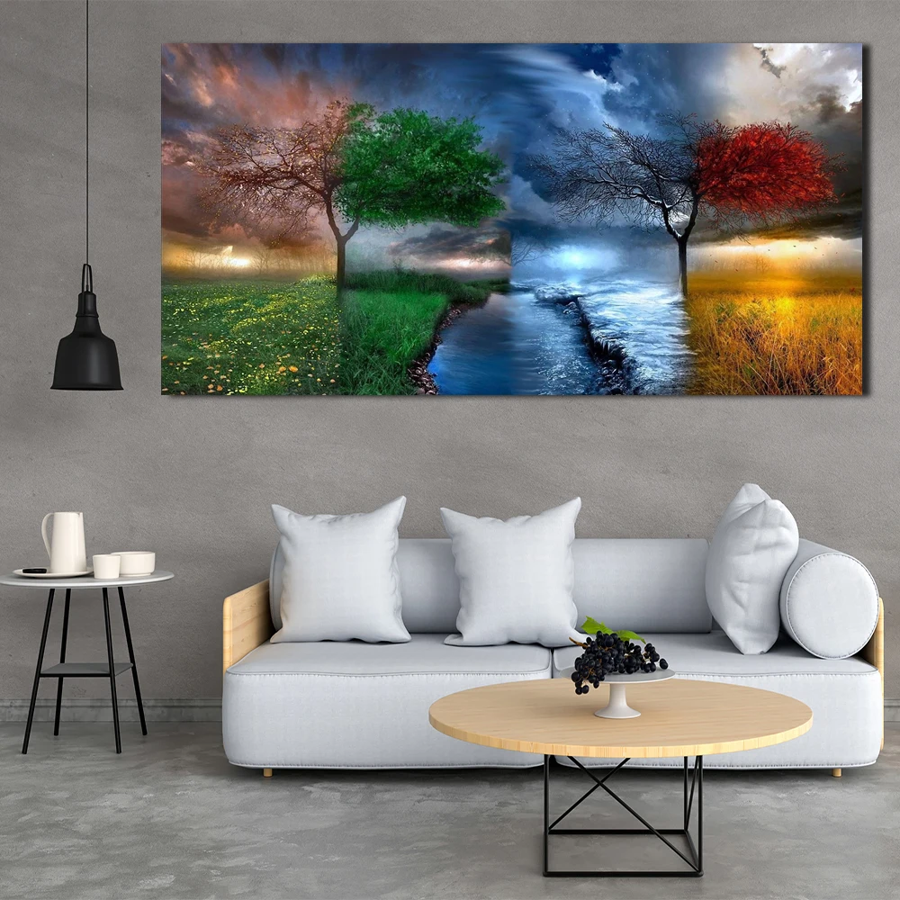 Tree and flowers on the riverside landscape HD print poster picture canvas painting for living room wall art home decor
Tree and flowers on the riverside landscape HD print poster picture canvas painting for living room wall art home decor