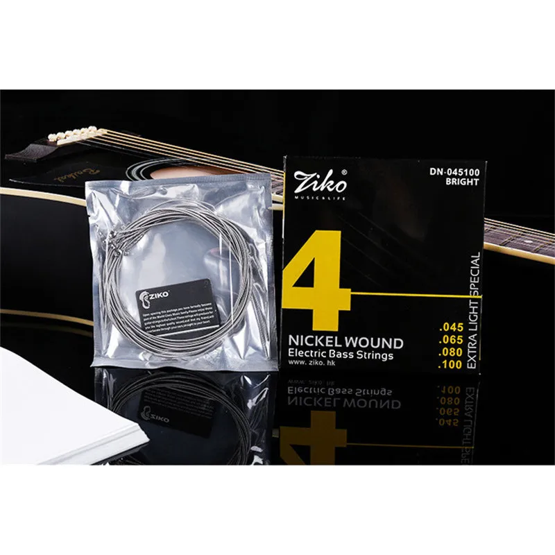 045-100 DN-045 Струны для бас-гитары ZIKO, никелированные, оптовая продажа, аксессуары для музыкальных инструментов, 3 комплекта/лот
045-100 DN-045 Струны для бас-гитары ZIKO, никелированные, оптовая продажа, аксессуары для музыкальных инструментов, 3 комплекта/лот