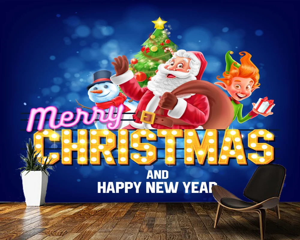 Papel de parede Cartoon Santa Claus Christmas Decoration 3d wallpaper mural,living room children bedroom wall papers home decor
Papel de parede Cartoon Santa Claus Christmas Decoration 3d wallpaper mural,living room children bedroom wall papers home decor