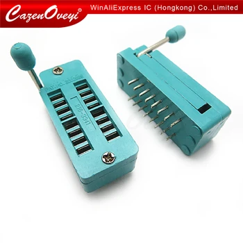 1 teile/los 14 16 18 20 24 28 32 40 p Stift 2,54mm grün dip universal zif ic buchse test lot typ ic lock sitz zif buchse