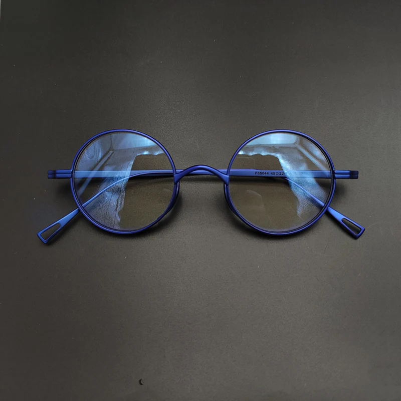 Japanese Pure titanium vintage round glasses anti blue myopia prescription optical reading eyeglasses 43mm blue pectacles
Japanese Pure titanium vintage round glasses anti blue myopia prescription optical reading eyeglasses 43mm blue pectacles