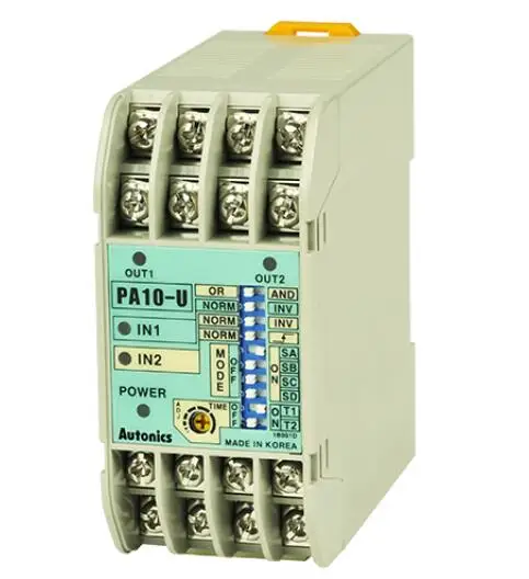 PA10-U Controller, Sensor, Power Amplifier, Multi-Function, 2 NPN Inputs (And/Or Programmable), NO/NC Output, Timer, 100-240 VA
PA10-U Controller, Sensor, Power Amplifier, Multi-Function, 2 NPN Inputs (And/Or Programmable), NO/NC Output, Timer, 100-240 VA